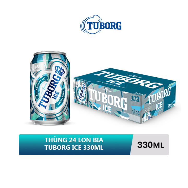 Thùng bia Tuborg Ice 330ml - 24 lon