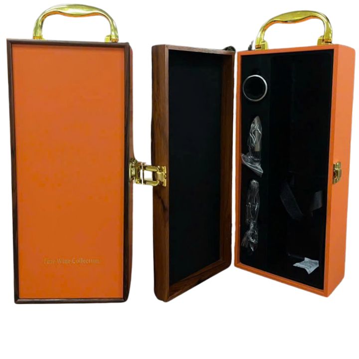 Hộp sơn mài 01 chai cam S2331