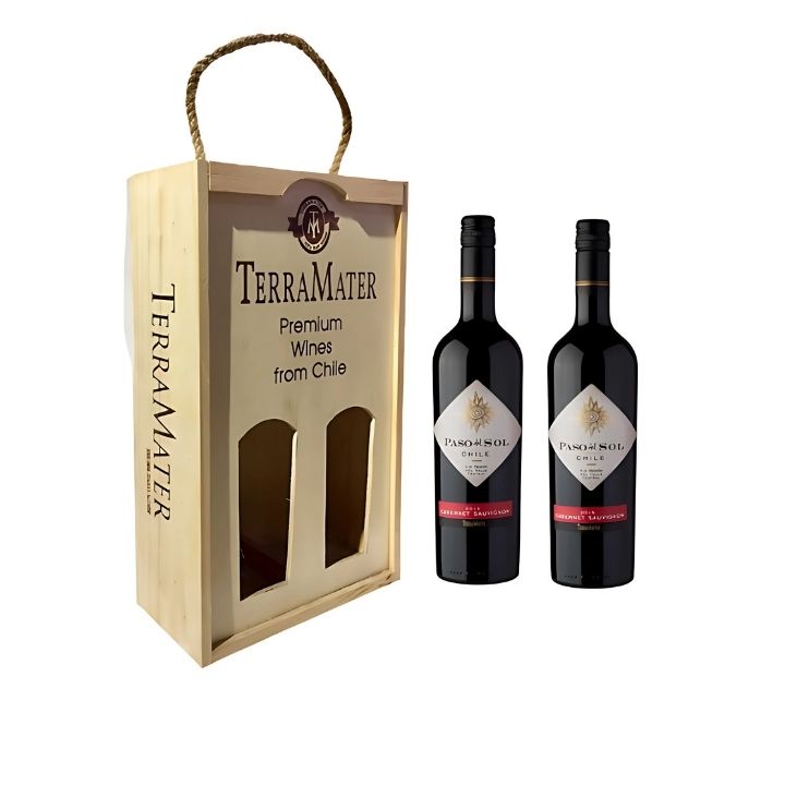 Hộp gỗ Terramater 2 chai