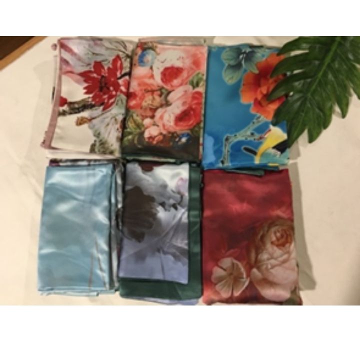 Khăn lụa 2 lớp 3D 100% Silk