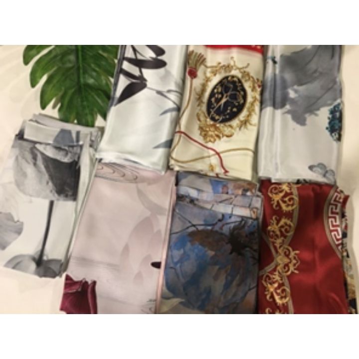 Khăn lụa Satin 100% Silk