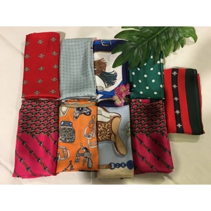 Khăn lụa vuông K233 65*65cm 50% Silk