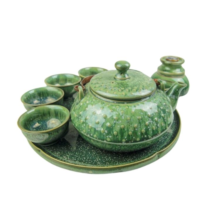 Bộ ấm chấm nhật + 6 chén trà + khay