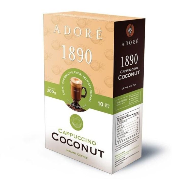 Cà phê Adoré 1890 Cappuccino Coconut-200g