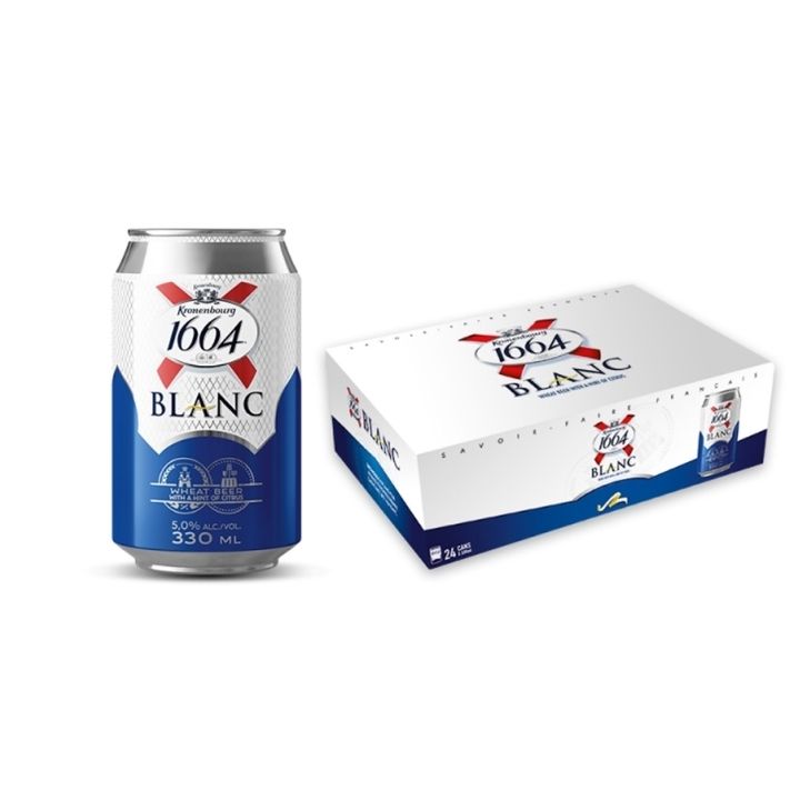 Bia 1664 Blanc lon 330ml - Thùng