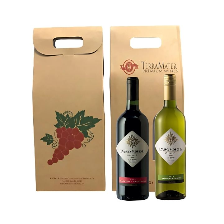 Hộp giấy Kraf 2 chai rượu