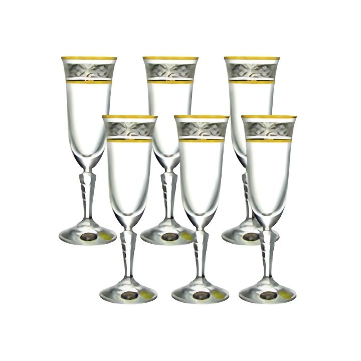 Bộ 6 ly rượu pha lê Tiệp cao cấp